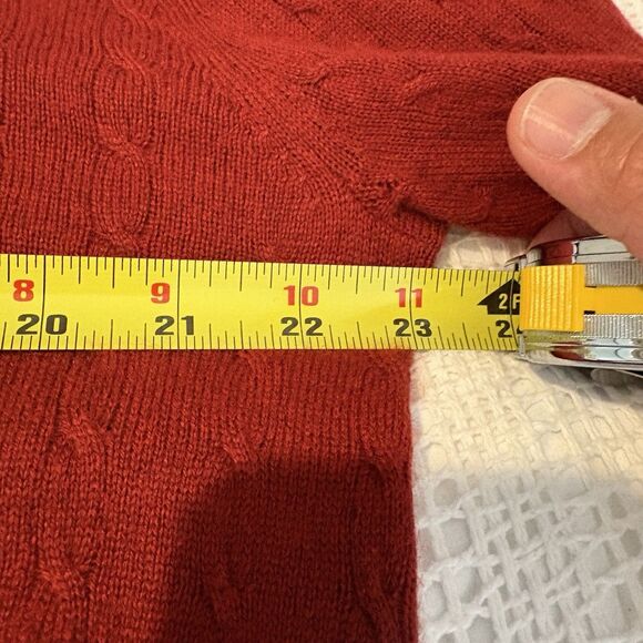 Turnberry Men’s Red Cashmere Silk Sweater Medium‎ V-Neck Preppy Quiet Luxury - Picture 6 of 7